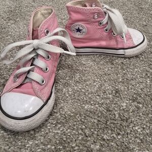 Converse Kids Pink High-Top Canvas Sneakers